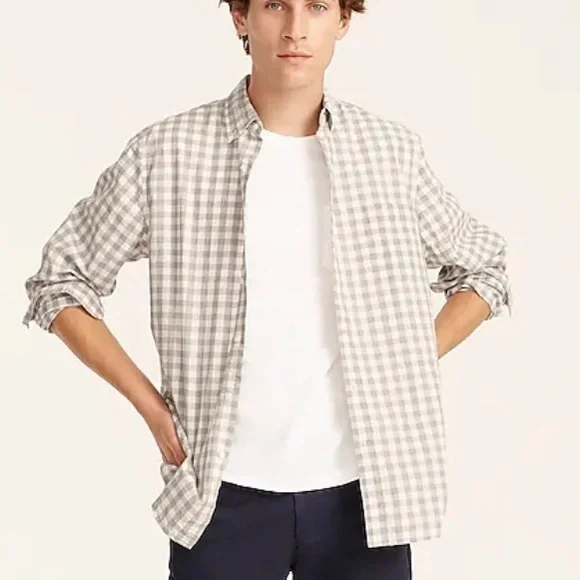 J. Crew Organic Cotton Gingham Shirt - Picture 2 of 7